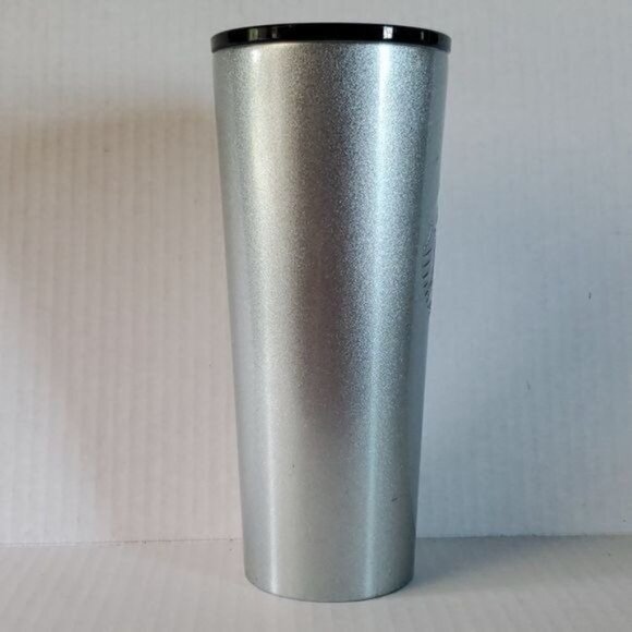 16 Oz Starbucks Metal Cold Travel Tumbler Straw Cup Mug Silver Coffee Tea - Picture 3 of 14
